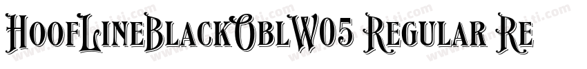 HoofLineBlackOblW05 Regular Regula字体转换